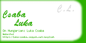 csaba luka business card